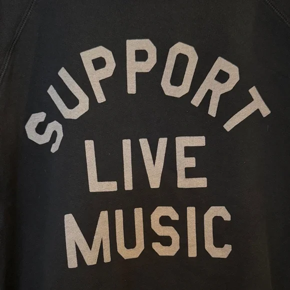 Support Live Music Women's Crew Neck Sweatshirt. From Anthropology. Size M. - Picture 2 of 4